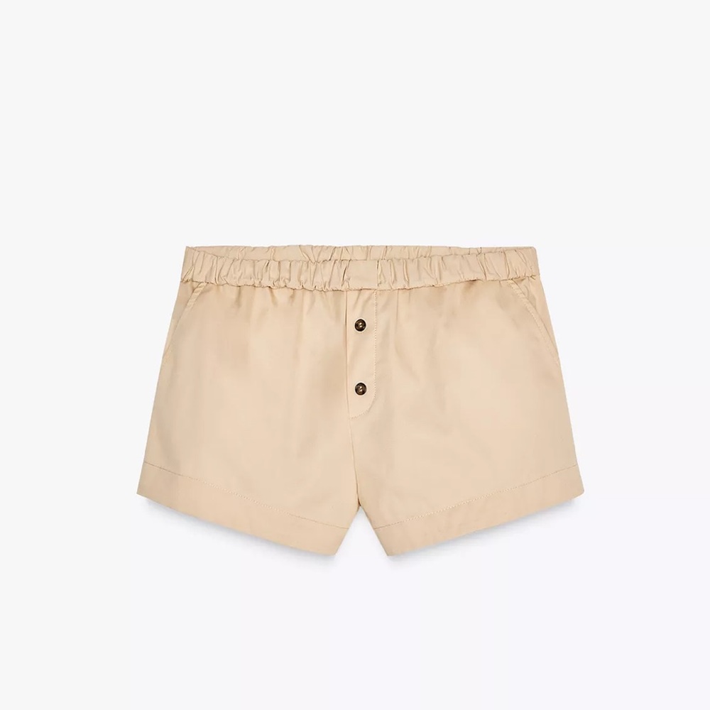 Zara fold over high waisted mini shorts